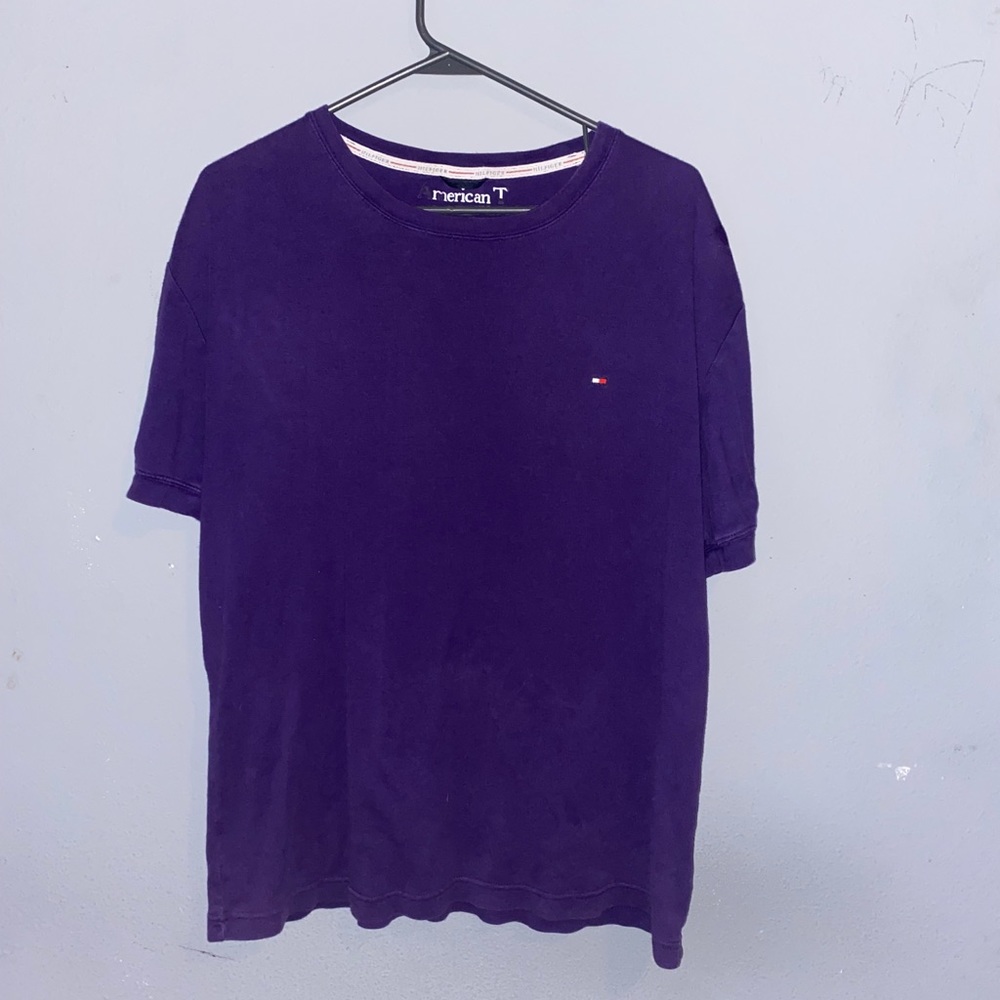 Purple Tommy Hilfiger polo shirt